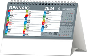 Calendario Spiralato da tavolo Arcobaleno