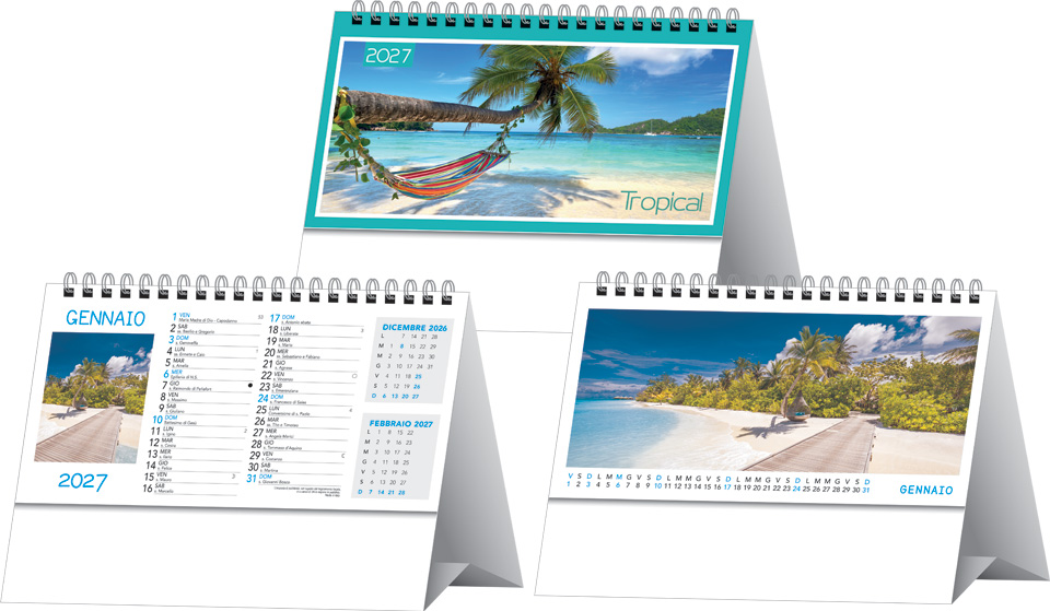 Calendari da banco Mari tropicali