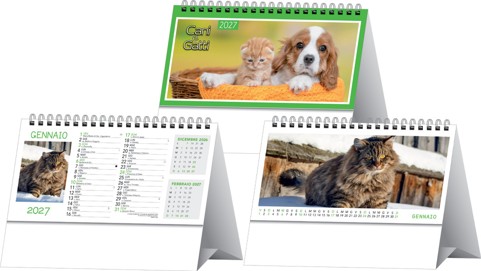Calendari da banco Cani e Gatti