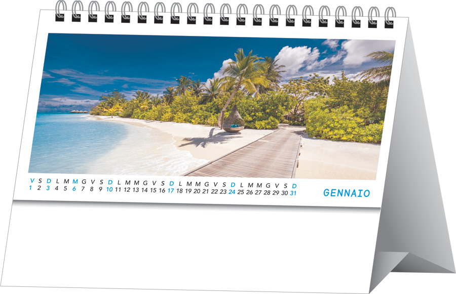 Calendario da tavolo con spirale Mari Tropicali