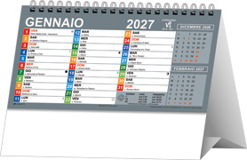 Calendario Spiralato da tavolo Arcobaleno