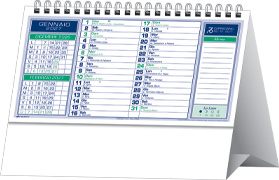Calendario da banco Etienne Verde