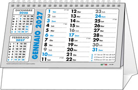 Calendario Spiralato da tavolo Alpi Blu