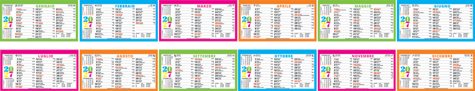 Calendari Spiralati da banco Colorandia
