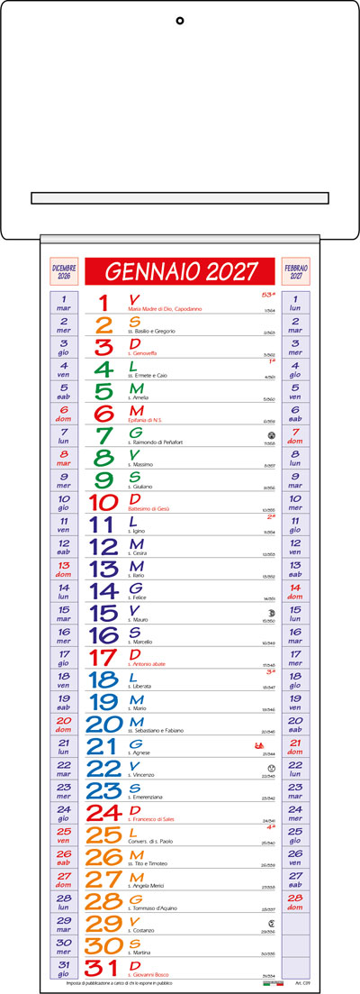Calendario Girafoglio Benny
