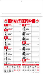 Calendario passafoglio California rosso