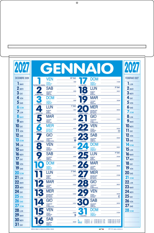 Calendario Girafoglio Twister Blu