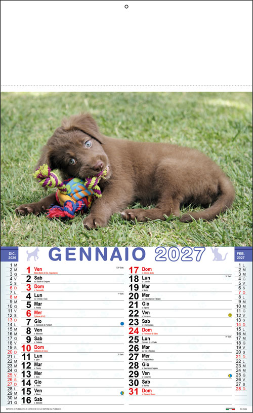 Calendario Cani e Gatti