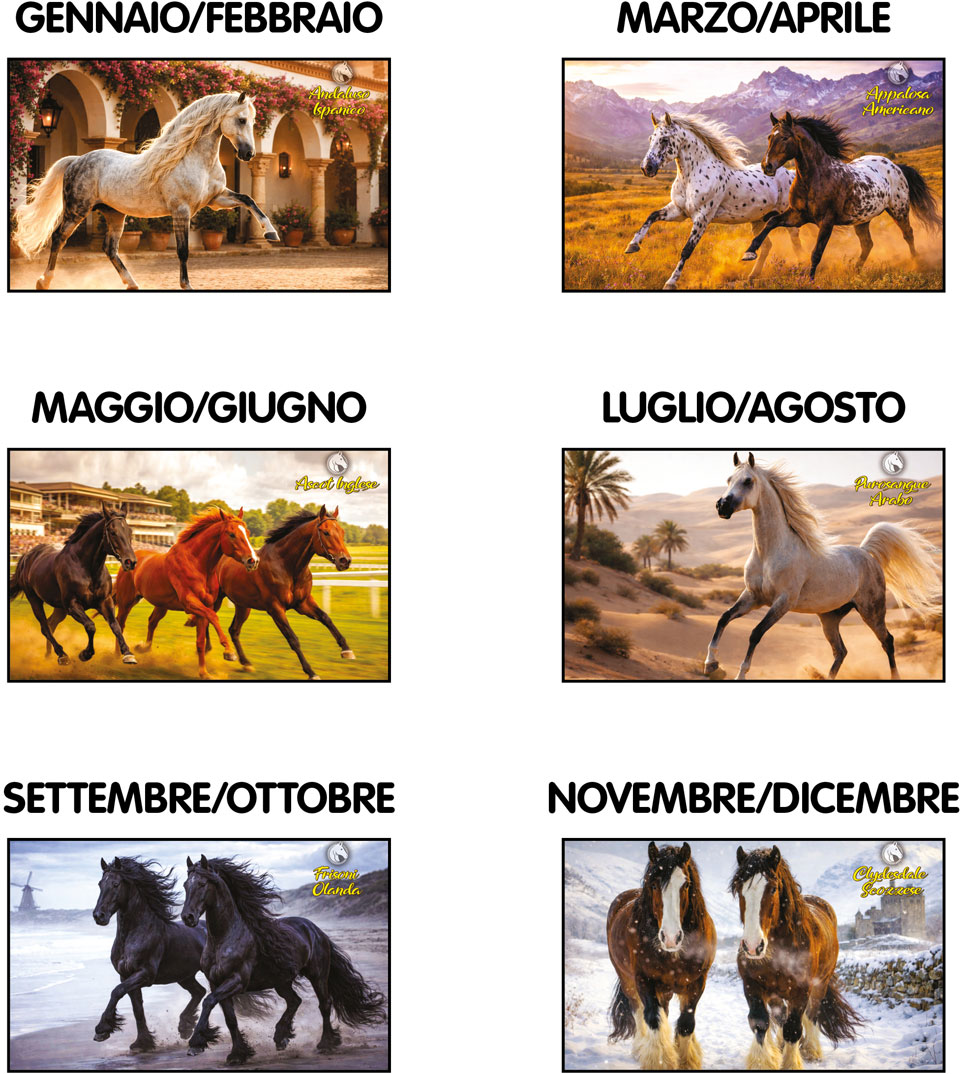 Calendari illustrati Cavalli