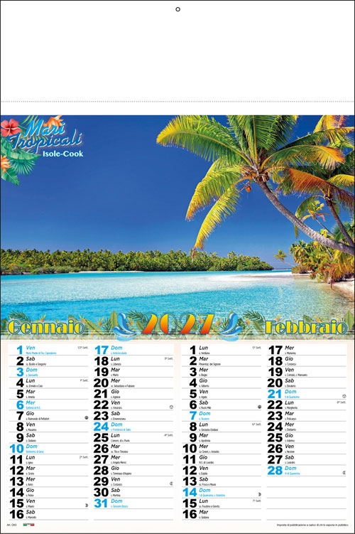 Calendario Mari Tropicali