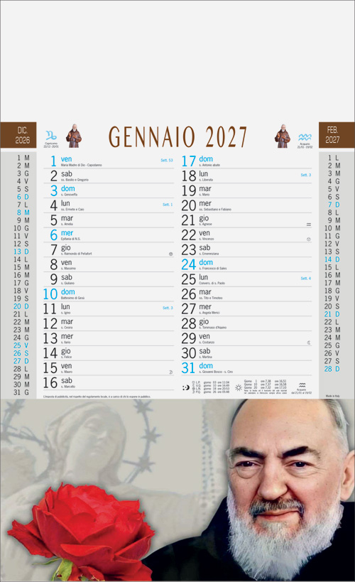 Calendario San Pio