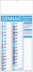 Calendario con listello metallico Caravaggio