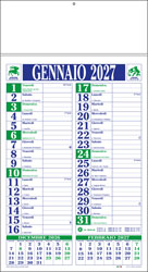 Calendario con listello metallico Iron blu