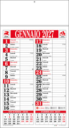 Calendario con listello metallico Iron rosso
