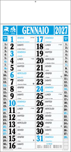 Calendario con listello metallico Snake Blu