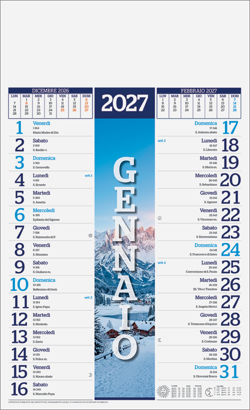 Calendario 4 Stagioni