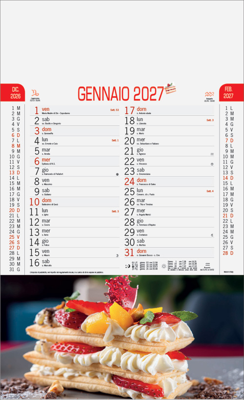 Calendario Dolci