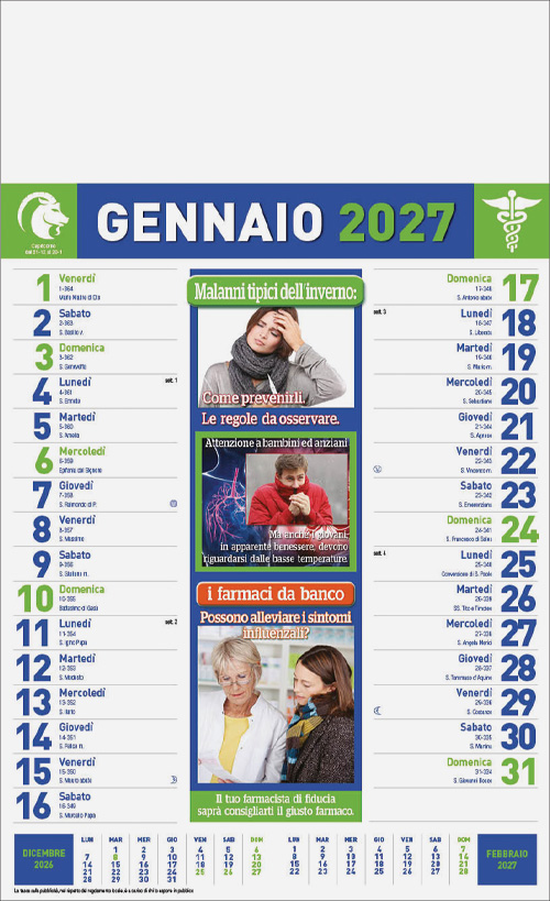 Calendario Consigli del Farmacista