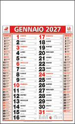 Calendario olandese Bilaterale Rosso