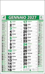 Calendario olandese Bilaterale Verde