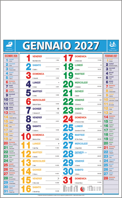Calendario da muro Colorado