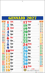 Calendario olandese Multicolor