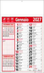 Calendario olandese Note Rosso