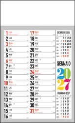 Calendario Svedese grigio