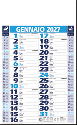 Calendario olandese Tris Blu
