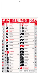 Calendario olandesino Praga Rosso