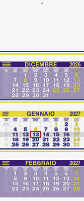 Calendari trimensile Svezia Yellow