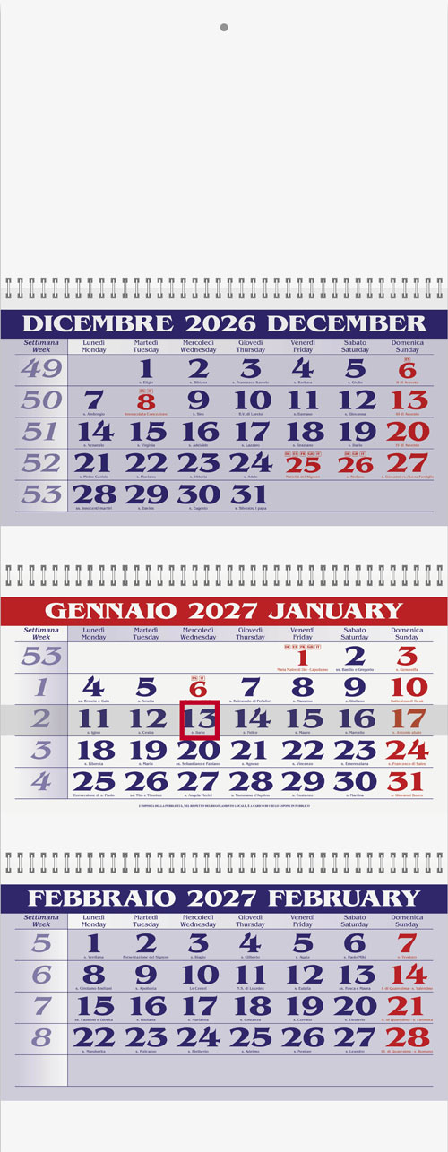 Calendario Trittico gigante Breithorn